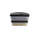 Tupperware Set 2 x Eidgenosse schwarz/ transparent 350 ml Vorratsbehälter Salz Nüsse Mehl Trockenlagerung NEU
