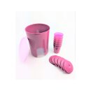 Tupperware Set 6 x Wichtel + kleine Durchblick pink/ rose 1,25 l Vorratsdose Bingo Dose Kaffee, Zucker, Kekse Vorrat NEU