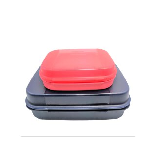 Tupperware Set Naschkätzchen Bellevue 2,5 l dunkelblau + 1,1 l pink Snacks Süßigkeiten Vorratsdose Spielzeug Bastelbedarf Hobby NEU