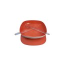 Tupperware Set Allegra Schüssel weiß- lachs 2,5 eckig + Salatbesteck Eleganzia transparent Salatschüssel lachsorange mit Deckel NEU