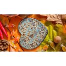 Keramik Handmade Schneidebrett in Herzform hellblau mit...