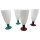 Tupperware Set Eisbecher Junge Welle weiß  4 x 500 ml Cocktail Eis Getränke Becher Stiel brombeer / grün NEU