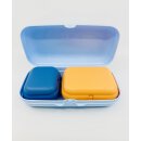 Tupperware Maxi Twin Set 3 tlg. Frühstücksdose hellblau, graublau, orange Lunchbox NEU