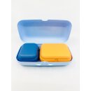 Tupperware Maxi Twin Set 3 tlg. Frühstücksdose hellblau, graublau, orange Lunchbox NEU
