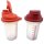 Tupperware 2x Shaker klein 350 ml – Schüttelbecher Shake It Messbecher Rot + Bordeaux NEU