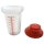 Tupperware 2x Shaker klein 350 ml – Schüttelbecher Shake It Messbecher Rot + Bordeaux NEU