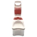 Tupperware Super Dicer Gemüseschneider – Multischneider mit 3 Einsätzen für Würfel, Stifte & Scheiben – QuickBladez + Auffangbehälter 700 ml