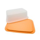 Tupperware Butterdose matt Orange Butterschatz Kühlschrank servieren Frische streichzart Frühstück NEU