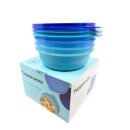 Tupperware Große Hitparade 3x 600 ml blau Servierschale Schüssel Set Dosen NEU