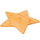 Bambus Servierbrett Sternform 36 × 36 cm – nachhaltiges Küchenbrett & Geschenkidee für Küche und Deko
