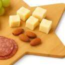 Bambus Servierbrett Sternform 36 × 36 cm – nachhaltiges Küchenbrett & Geschenkidee für Küche und Deko
