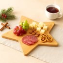 Bambus Servierbrett Sternform 36 × 36 cm – nachhaltiges Küchenbrett & Geschenkidee für Küche und Deko