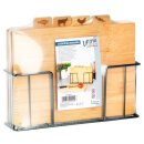 Bambus Schneidebrett Set mit Metallständer – 4 Holz Schneidebretter für Küche & Haushalt