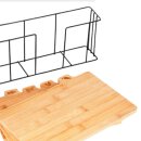 Bambus Schneidebrett Set mit Metallständer – 4 Holz Schneidebretter für Küche & Haushalt