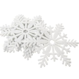 Filz Untersetzer Schneeflocke – 6er Set, Weiß