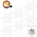Filz Untersetzer Schneeflocke – 6er Set, Weiß