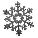 Filz Untersetzer Schneeflocke – 6er Set, Grau