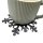 Filz Untersetzer Schneeflocke – 6er Set, Grau