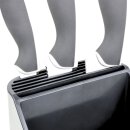 Besteckabtropfer Grau – Praktischer Küchenorganizer mit 3 Fächern & abnehmbarer Tropfschale