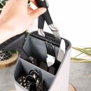 Besteckabtropfer Grau – Praktischer Küchenorganizer mit 3 Fächern & abnehmbarer Tropfschale