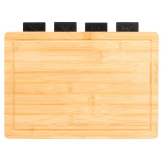 Bambus Schneidebrett Set mit Halter – 5-teilig & hygienisch COCOMILA