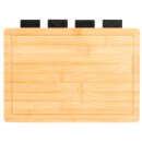 Bambus Schneidebrett Set mit Halter – 5-teilig...