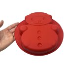 Tupperware Silikonbackform Schneemann rot Silikon...